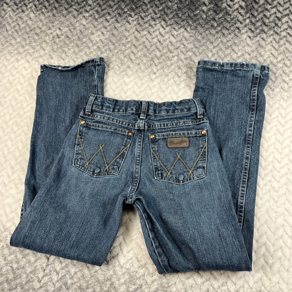 Wrangler Retro Jeans 12 Slim Relaxed Bootcut Denim Boys Boot Adjustable 22x27"